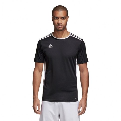 Adidas Entrada 18 Jersey Î‘Î½Î´ÏÎ¹ÎºÏŒ Î‘Î¸Î»Î·Ï„Î¹ÎºÏŒ T-shirt ÎšÎ¿Î½Ï„Î¿Î¼Î¬Î½Î¹ÎºÎ¿ ÎœÎ±ÏÏÎ¿ CF1035